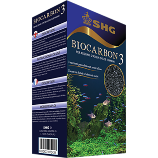 confezione di Biocarbon 3, materiale filtrante per acquario, carbone